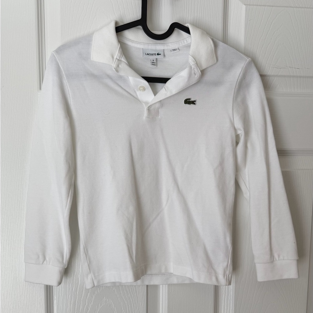 Lacoste Kids Classic White Polo Shirt